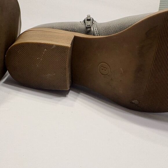 Universal Thread Boots Womens Marlow Zip Cowboy Pointed Bootie Grey Heels Size 8 - Picture 11 of 16